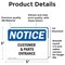 Signmission Customers And Parts Entrance OSHA Notice Sign, Vinyl Decal, 5in W x 3.5in L, 2PK OS-2PACK-NS-D-35-L-10879 - alternate 2